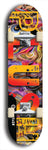 Skateboard deck: Limited edition, North American maple skateboard deck designed by underground artist BellyRash - available widths 7.5 to 8.5 inches in both mellow concave and steep concave shapes. Artwork: PLUSH logo brand popsicle-shaped deck