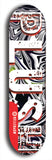 Skateboard deck: Limited edition, North American maple skateboard deck designed by underground artist BellyRash - available widths 7.5 to 8.5 inches in both mellow concave and steep concave shapes. Artwork: PLUSH logo brand popsicle-shaped deck