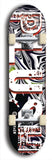 Skateboard deck: Limited edition, North American maple skateboard deck designed by underground artist BellyRash - available widths 7.5 to 8.5 inches in both mellow concave and steep concave shapes. Artwork: PLUSH logo brand popsicle-shaped deck