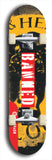 North American maple skateboard deck designed by underground artist BellyRash -- available in widths between 7.5 to 8.5 inches in both mellow concave and steep concave shapes from the BellyRash Limited Edition Blitz Deck series: Banned