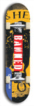 North American maple skateboard deck designed by underground artist BellyRash -- available in widths between 7.5 to 8.5 inches in both mellow concave and steep concave shapes from the BellyRash Limited Edition Blitz Deck series: Banned