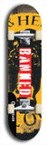 North American maple skateboard deck designed by underground artist BellyRash -- available in widths between 7.5 to 8.5 inches in both mellow concave and steep concave shapes from the BellyRash Limited Edition Blitz Deck series: Banned