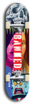 North American maple skateboard deck designed by underground artist BellyRash -- available in widths between 7.5 to 8.5 inches in both mellow concave and steep concave shapes from the BellyRash Limited Edition Blitz Deck series: Banned