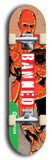 North American maple skateboard deck designed by underground artist BellyRash -- available in widths between 7.5 to 8.5 inches in both mellow concave and steep concave shapes from the BellyRash Limited Edition Blitz Deck series: Banned