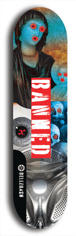 Banned #25: Black Logo Skateboard Deck