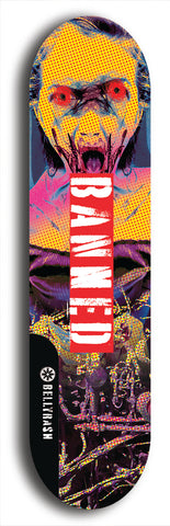 Banned #26: Black Logo Skateboard Deck