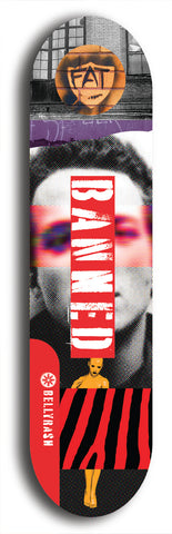 Banned #28: Red Logo Skateboard Deck