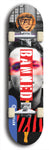 Banned #28: Blue Logo Skateboard Deck