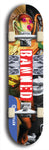 North American maple skateboard deck designed by underground artist BellyRash -- available in widths between 7.5 to 8.5 inches in both mellow concave and steep concave shapes from the BellyRash Limited Edition Blitz Deck series: Banned