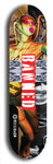 North American maple skateboard deck designed by underground artist BellyRash -- available in widths between 7.5 to 8.5 inches in both mellow concave and steep concave shapes from the BellyRash Limited Edition Blitz Deck series: Banned