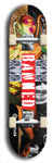 North American maple skateboard deck designed by underground artist BellyRash -- available in widths between 7.5 to 8.5 inches in both mellow concave and steep concave shapes from the BellyRash Limited Edition Blitz Deck series: Banned