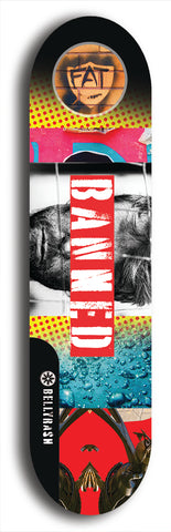 Banned #23: Black Logo Skateboard Deck