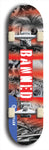 North American maple skateboard deck designed by underground artist BellyRash -- available in widths between 7.5 to 8.5 inches in both mellow concave and steep concave shapes from the BellyRash Limited Edition Blitz Deck series: Banned