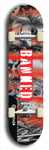 North American maple skateboard deck designed by underground artist BellyRash -- available in widths between 7.5 to 8.5 inches in both mellow concave and steep concave shapes from the BellyRash Limited Edition Blitz Deck series: Banned