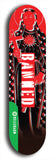North American maple skateboard deck designed by underground artist BellyRash -- available in widths between 7.5 to 8.5 inches in both mellow concave and steep concave shapes from the BellyRash Limited Edition Blitz Deck series: Banned