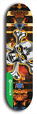 North American maple skateboard deck designed by underground artist BellyRash -- available in widths between 7.5 to 8.5 inches in both mellow concave and steep concave shapes from the BellyRash Limited Edition Blitz Deck series: xBones