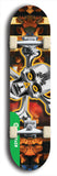 North American maple skateboard deck designed by underground artist BellyRash -- available in widths between 7.5 to 8.5 inches in both mellow concave and steep concave shapes from the BellyRash Limited Edition Blitz Deck series: xBones