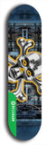 North American maple skateboard deck designed by underground artist BellyRash -- available in widths between 7.5 to 8.5 inches in both mellow concave and steep concave shapes from the BellyRash Limited Edition Blitz Deck series: xBones