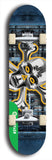 North American maple skateboard deck designed by underground artist BellyRash -- available in widths between 7.5 to 8.5 inches in both mellow concave and steep concave shapes from the BellyRash Limited Edition Blitz Deck series: xBones