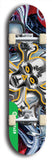 North American maple skateboard deck designed by underground artist BellyRash -- available in widths between 7.5 to 8.5 inches in both mellow concave and steep concave shapes from the BellyRash Limited Edition Blitz Deck series: xBones