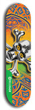 North American maple skateboard deck designed by underground artist BellyRash -- available in widths between 7.5 to 8.5 inches in both mellow concave and steep concave shapes from the BellyRash Limited Edition Blitz Deck series: xBones