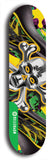 North American maple skateboard deck designed by underground artist BellyRash -- available in widths between 7.5 to 8.5 inches in both mellow concave and steep concave shapes from the BellyRash Limited Edition Blitz Deck series: xBones