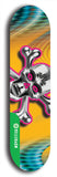 North American maple skateboard deck designed by underground artist BellyRash -- available in widths between 7.5 to 8.5 inches in both mellow concave and steep concave shapes from the BellyRash Limited Edition Blitz Deck series: xBones