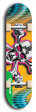 North American maple skateboard deck designed by underground artist BellyRash -- available in widths between 7.5 to 8.5 inches in both mellow concave and steep concave shapes from the BellyRash Limited Edition Blitz Deck series: xBones