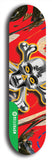 North American maple skateboard deck designed by underground artist BellyRash -- available in widths between 7.5 to 8.5 inches in both mellow concave and steep concave shapes from the BellyRash Limited Edition Blitz Deck series: xBones