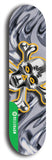 North American maple skateboard deck designed by underground artist BellyRash -- available in widths between 7.5 to 8.5 inches in both mellow concave and steep concave shapes from the BellyRash Limited Edition Blitz Deck series: xBones