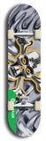 North American maple skateboard deck designed by underground artist BellyRash -- available in widths between 7.5 to 8.5 inches in both mellow concave and steep concave shapes from the BellyRash Limited Edition Blitz Deck series: xBones