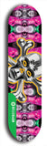 North American maple skateboard deck designed by underground artist BellyRash -- available in widths between 7.5 to 8.5 inches in both mellow concave and steep concave shapes from the BellyRash Limited Edition Blitz Deck series: xBones