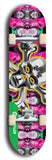 North American maple skateboard deck designed by underground artist BellyRash -- available in widths between 7.5 to 8.5 inches in both mellow concave and steep concave shapes from the BellyRash Limited Edition Blitz Deck series: xBones