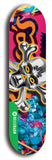 North American maple skateboard deck designed by underground artist BellyRash -- available in widths between 7.5 to 8.5 inches in both mellow concave and steep concave shapes from the BellyRash Limited Edition Blitz Deck series: xBones