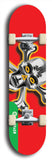 North American maple skateboard deck designed by underground artist BellyRash -- available in widths between 7.5 to 8.5 inches in both mellow concave and steep concave shapes from the BellyRash Limited Edition Blitz Deck series: xBones