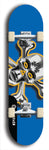 North American maple skateboard deck designed by underground artist BellyRash -- available in widths between 7.5 to 8.5 inches in both mellow concave and steep concave shapes. Artwork: A.I. generated chrome skull and crossbones