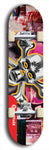 North American maple skateboard deck designed by underground artist BellyRash -- available in widths between 7.5 to 8.5 inches in both mellow concave and steep concave shapes. Artwork: A.I. generated chrome skull and crossbones