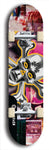 North American maple skateboard deck designed by underground artist BellyRash -- available in widths between 7.5 to 8.5 inches in both mellow concave and steep concave shapes. Artwork: A.I. generated chrome skull and crossbones