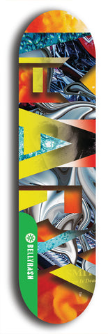 North American maple skateboard deck designed by underground artist BellyRash -- available in widths between 7.5 to 8.5 inches in both mellow concave and steep concave shapes from the BellyRash Limited Edition Blitz Deck series: Mary
