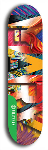 North American maple skateboard deck designed by underground artist BellyRash -- available in widths between 7.5 to 8.5 inches in both mellow concave and steep concave shapes from the BellyRash Limited Edition Blitz Deck series: Mary