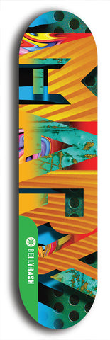 North American maple skateboard deck designed by underground artist BellyRash -- available in widths between 7.5 to 8.5 inches in both mellow concave and steep concave shapes from the BellyRash Limited Edition Blitz Deck series: Mary