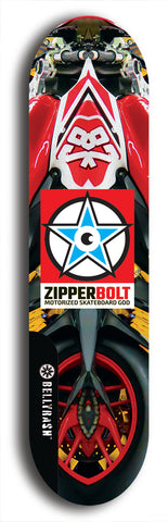 Zipperbolt #23: Black Logo Skateboard Deck