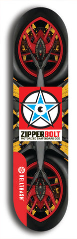 Zipperbolt #32: Red Logo Skateboard Deck