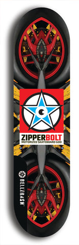 Zipperbolt #32: Black Logo Skateboard Deck