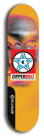 Zipperbolt #34: Black Logo Skateboard Deck