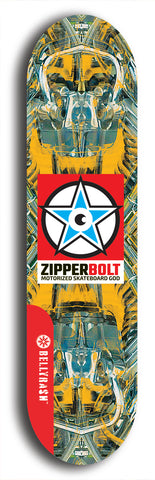 Zipperbolt #24: Red Logo Skateboard Deck