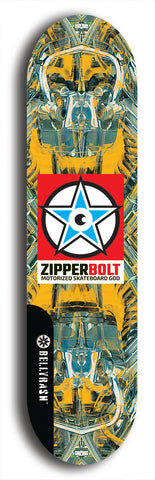 Zipperbolt #24: Black Logo Skateboard Deck