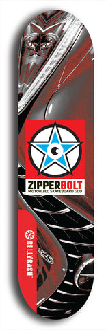 Zipperbolt #27: Red Logo Skateboard Deck