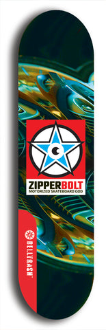 Zipperbolt #28: Red Logo Skateboard Deck