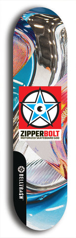 Zipperbolt #29: Black Logo Skateboard Deck